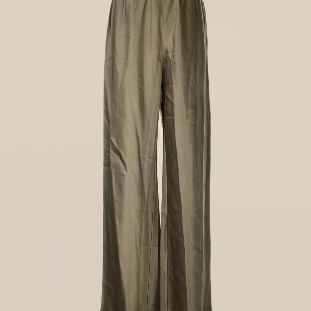 Lily silk green silk trousers
